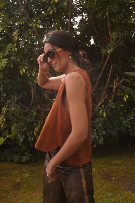 Sun Suede Vest Gamuza Habano