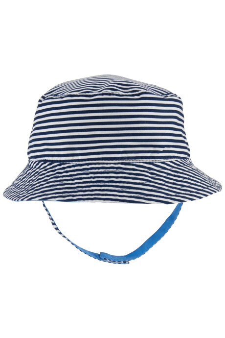 Gorro reversible de algodón diseño a rayas Sin color