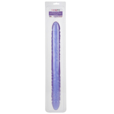 Doble Dildo Veined Reflective Gel Violeta Doble Dildo Veined Reflective Gel Violeta