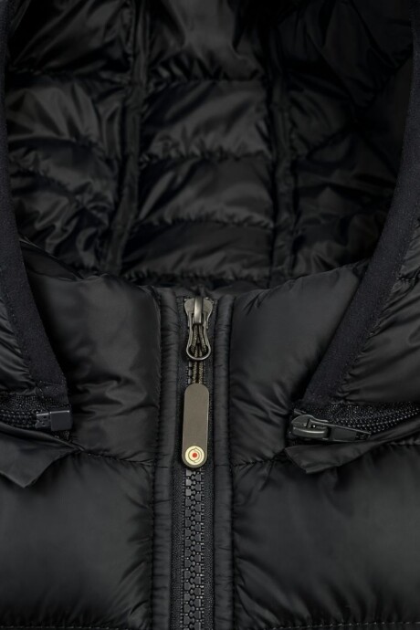 Campera capitoneada Negro