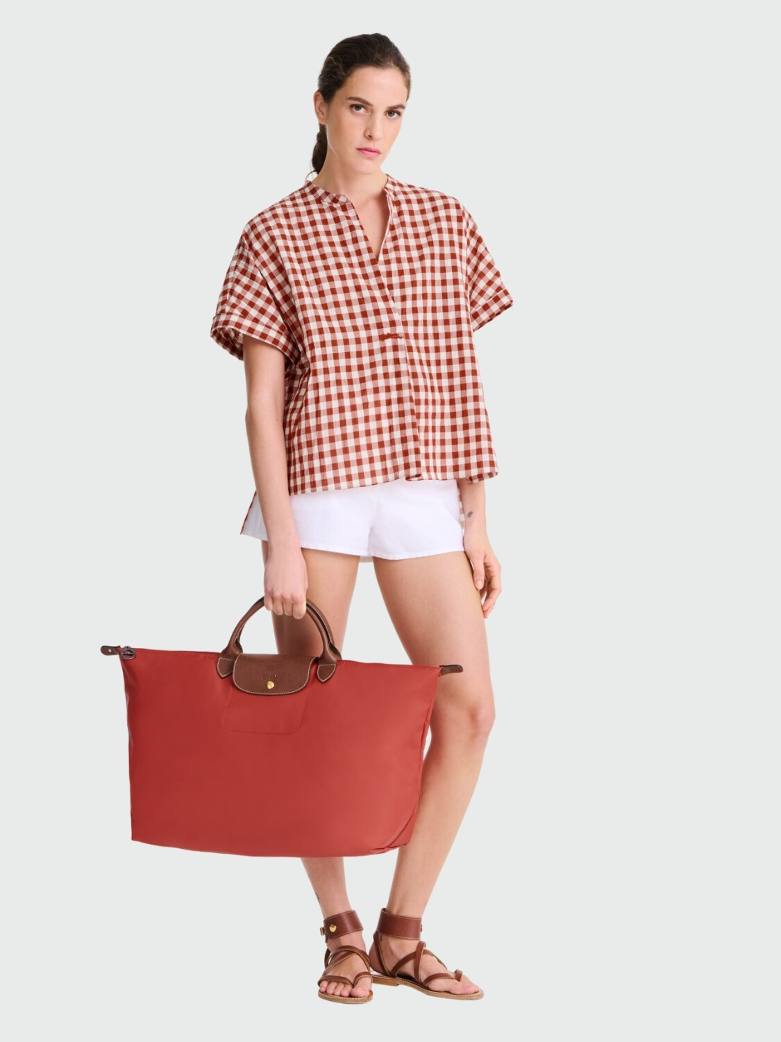 LONGCHAMP - Le Pliage Original L Tote Bag Tomate