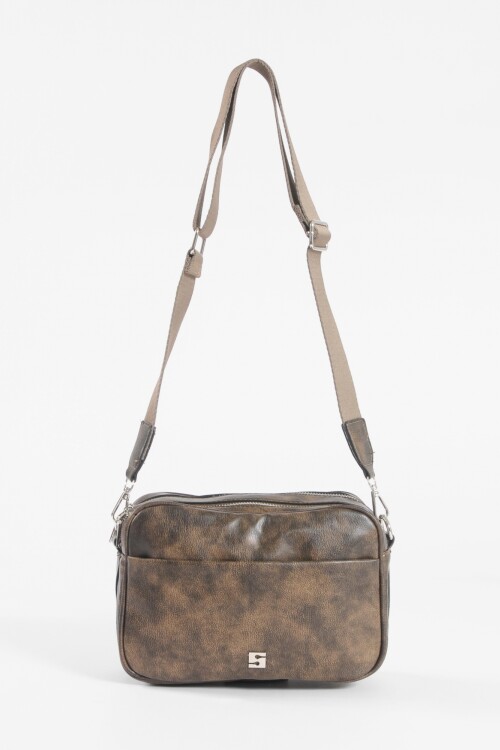 Bandolera pequeña dos piezas marrón