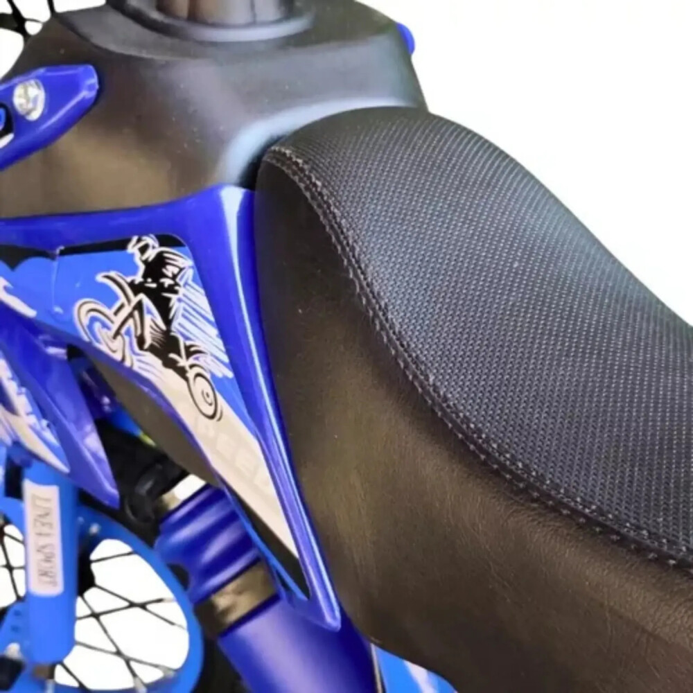 Bicicleta estilo moto con roncador rodado 20" Azul