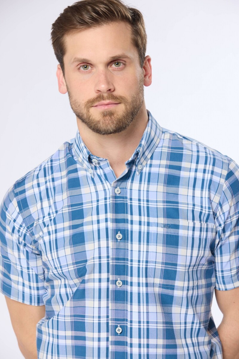 CAMISA SPORT A CUADROS - Azul 