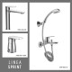 JUEGO COMPLETO DE GRIFERIA INCLUYE DUCHA EXTERIOR, LAVATRIO ALTO Y BIDET TERMINACION CROMO LINEA SPRINT 000
