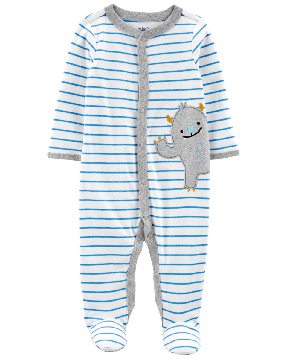 Pijama Carters con Pie Monstruo 1M547810 Algodón - AZUL 