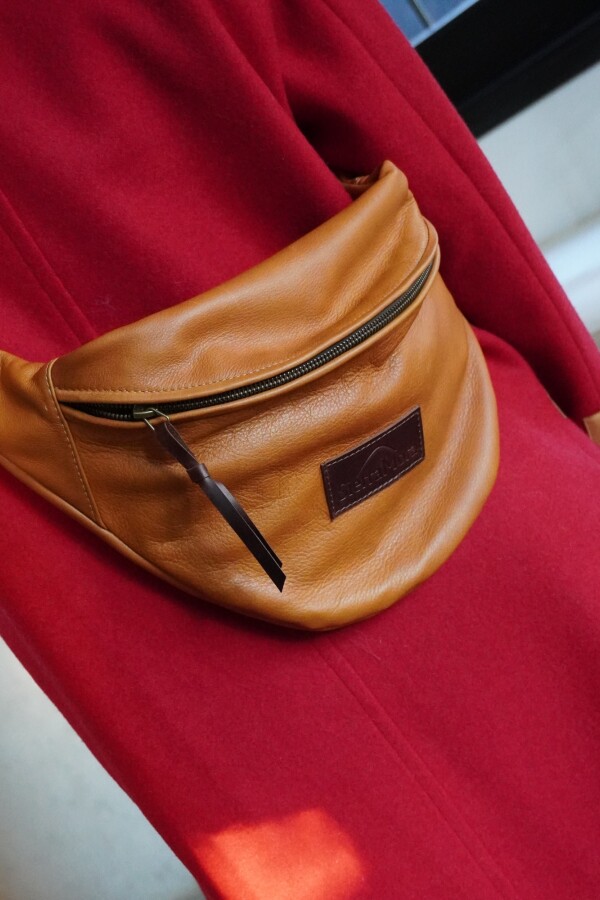 Leather Fanny Pack Camel