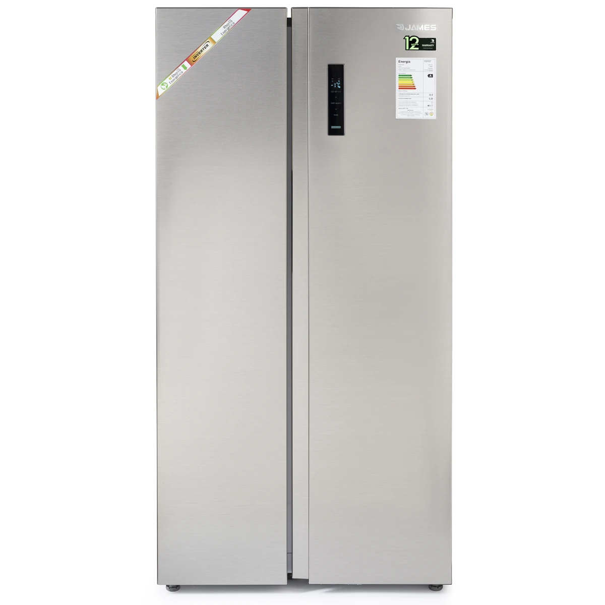 Refrigerador Side By Side James Frío Seco Rj 45M Sbsi Dark Inox - INOX 
