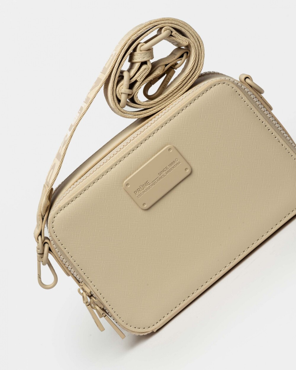 Bandolera New Penny en efecto cuero zaffiano Crudo