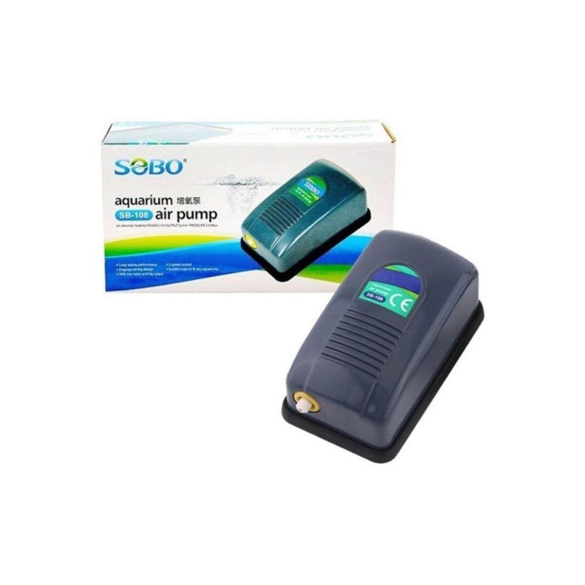 OXIGENADOR BOMBA DE AIRE PARA PECERAS ACUARIO 1 SALIDA SOBO 