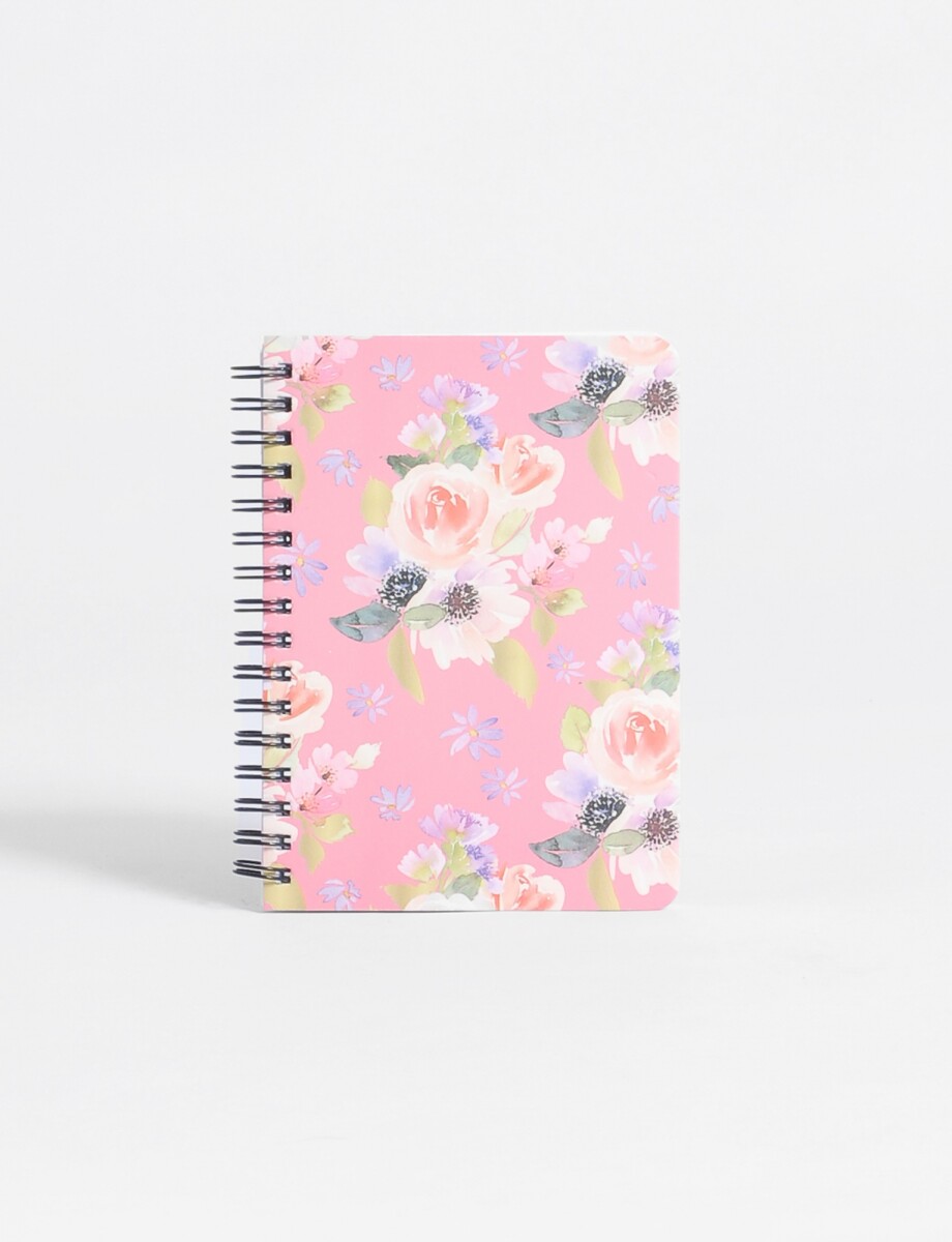 Cuaderno flores - fucsia 