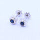 Caravanas oro 18k blanco y zafiro. Caravanas oro 18k blanco y zafiro.