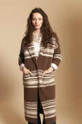 CARDIGAN FERONIA Marrón Corteza