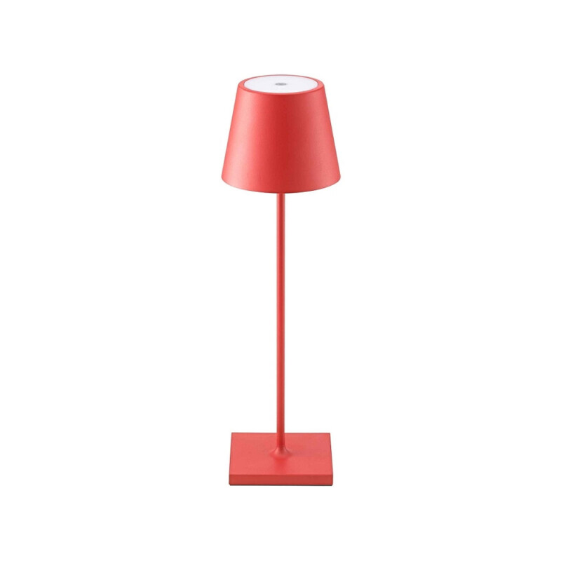 LAMPARA RECARGABLE ROGER Lámpara de Mesa Roger Recargable Dimerizable Rojo