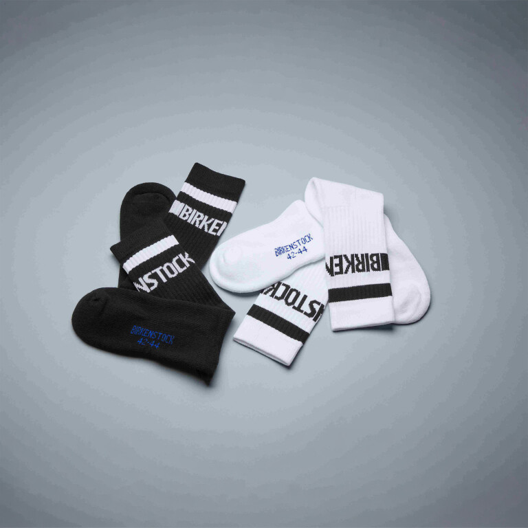 Medias Cotton Crew White+black