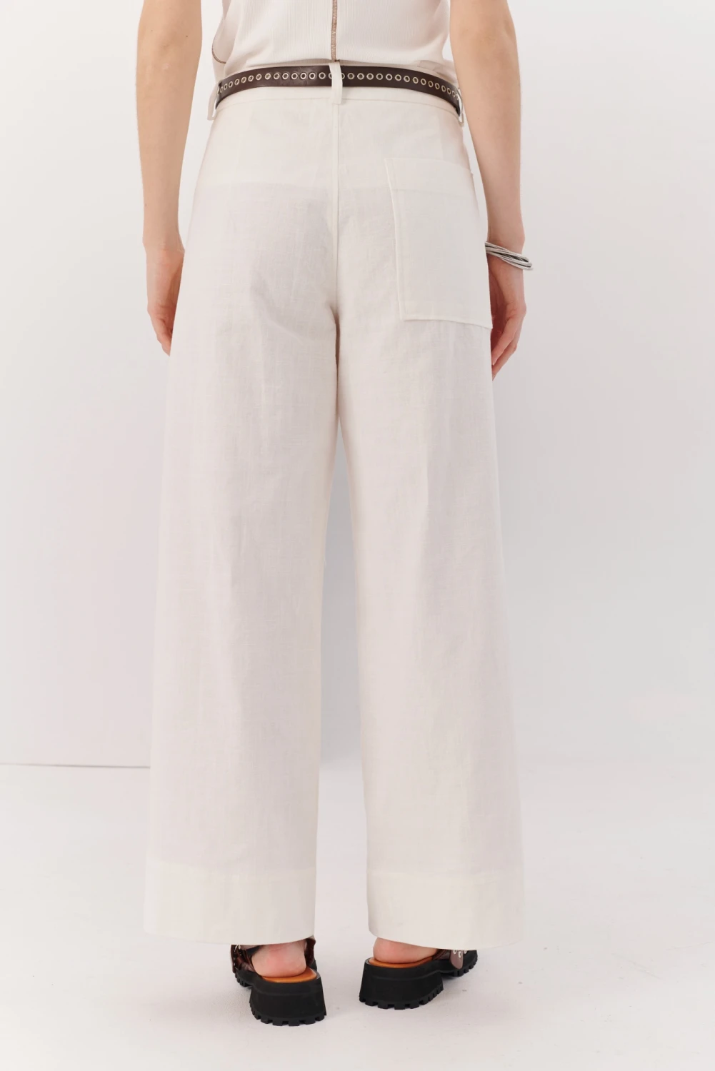 PANTALON LINO ZAG natural 1