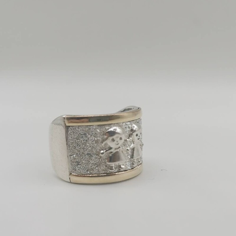 Anillo de plata y oro niñas Anillo de plata y oro niñas