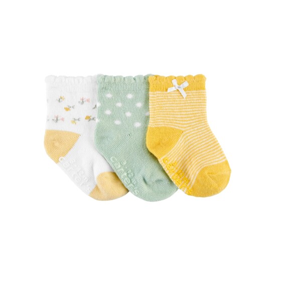set X3 medias Carters yellow green set X3 medias Carters yellow green