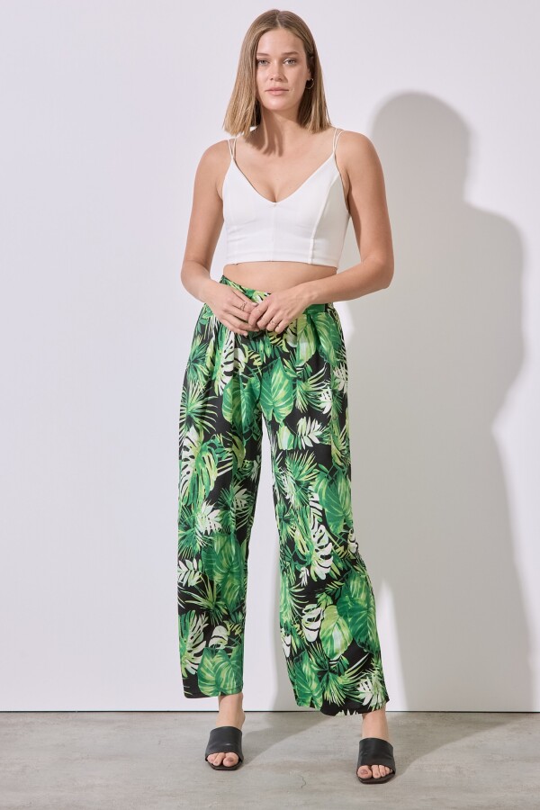 Pantalon Botanic VERDE/MULTI