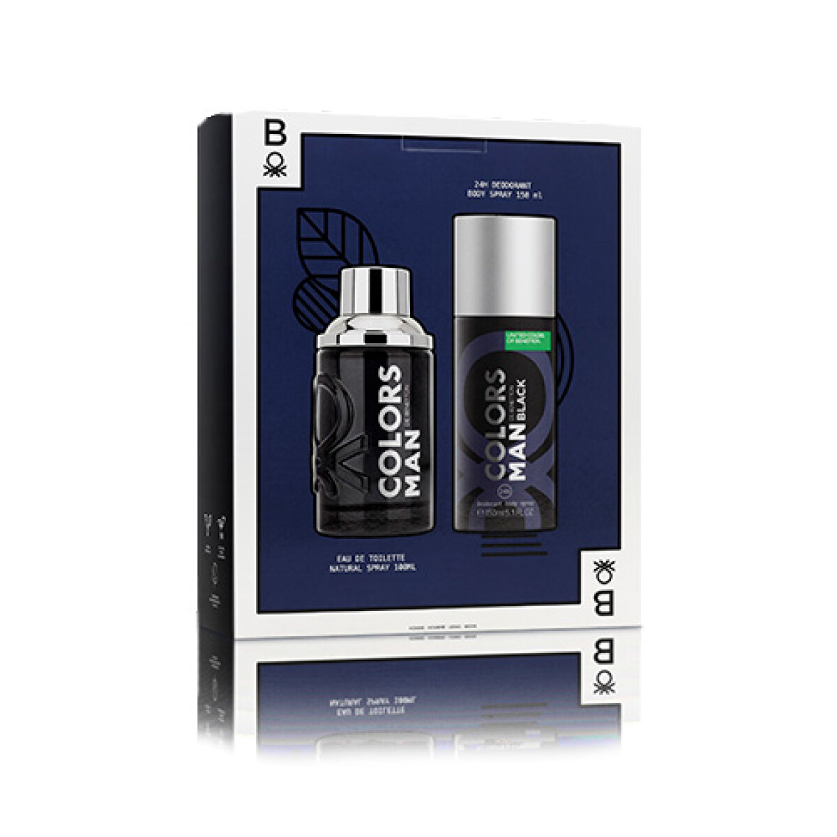 Set Benetton Man Black Perfume Edt 100ML Desodorante 150M - 001 