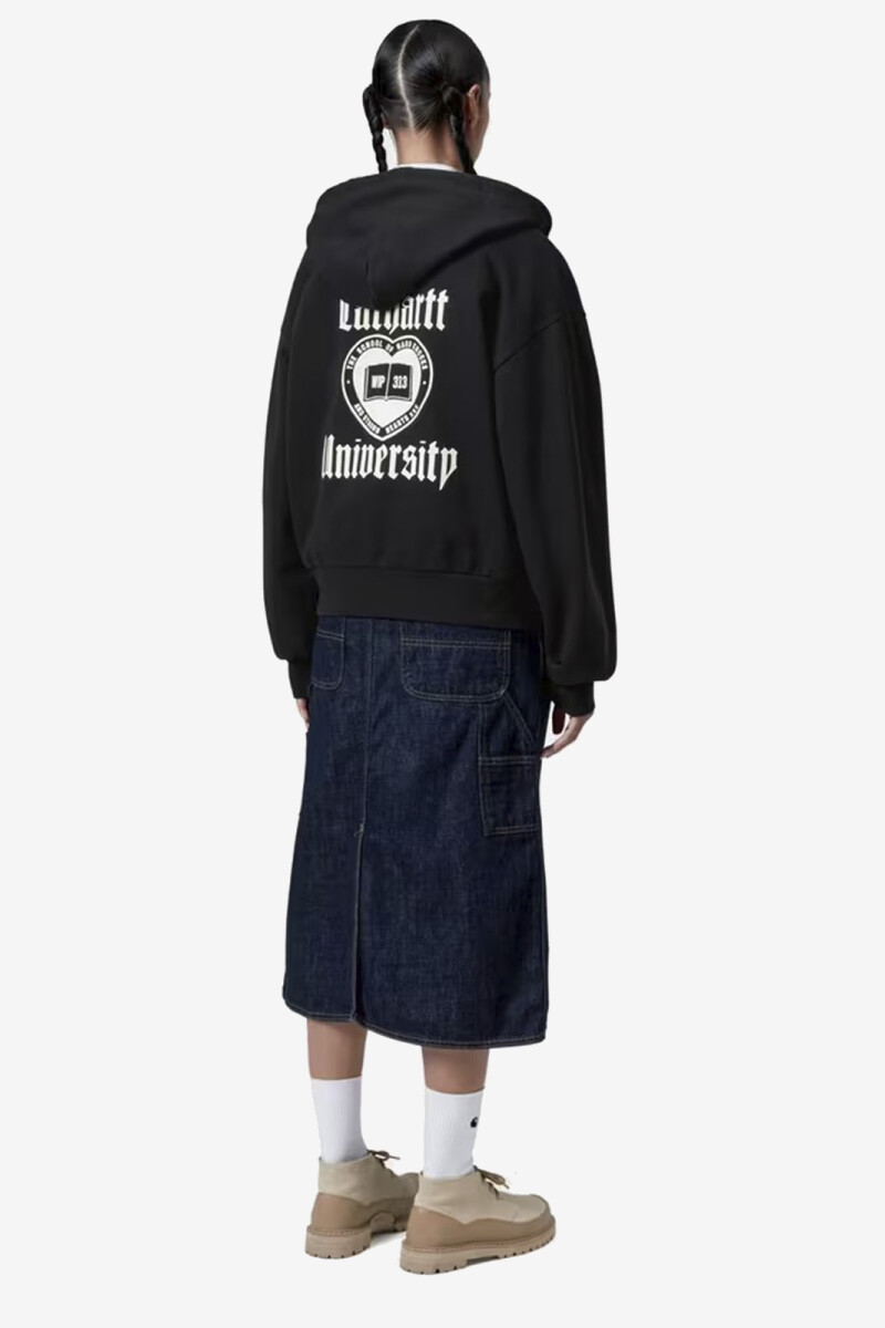 W' HOODED SCHOOLING JACKET Negro