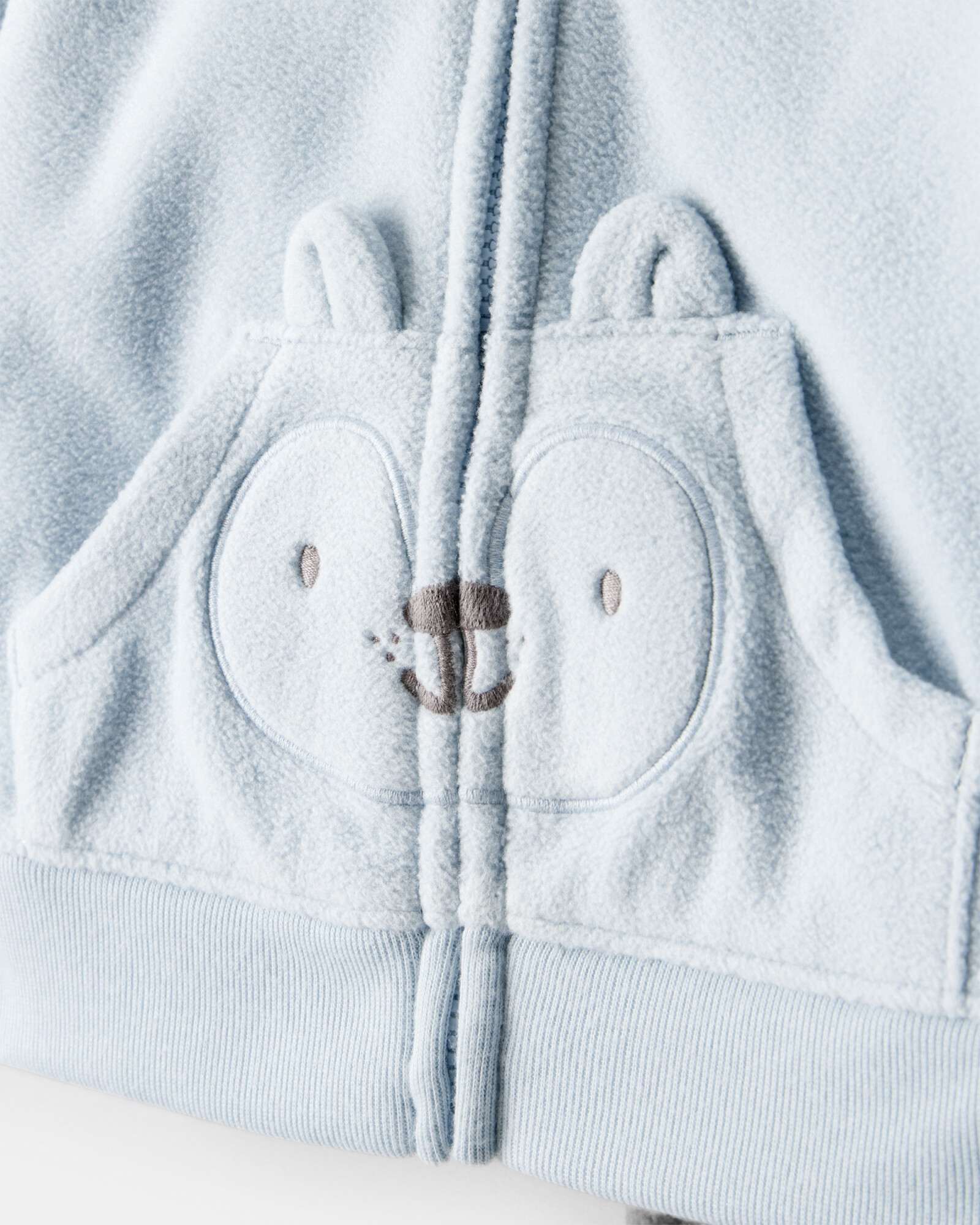 Set tres piezas, campera y pantalón de micropolar más body, estampa zorro Sin color