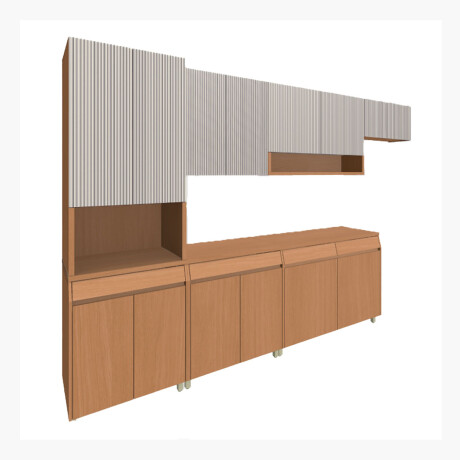 JUEGO MODULAR PARA COCINA INCLUYE AEREOS BAJO MESADA Y TORRE GAMAS DE BEIGE