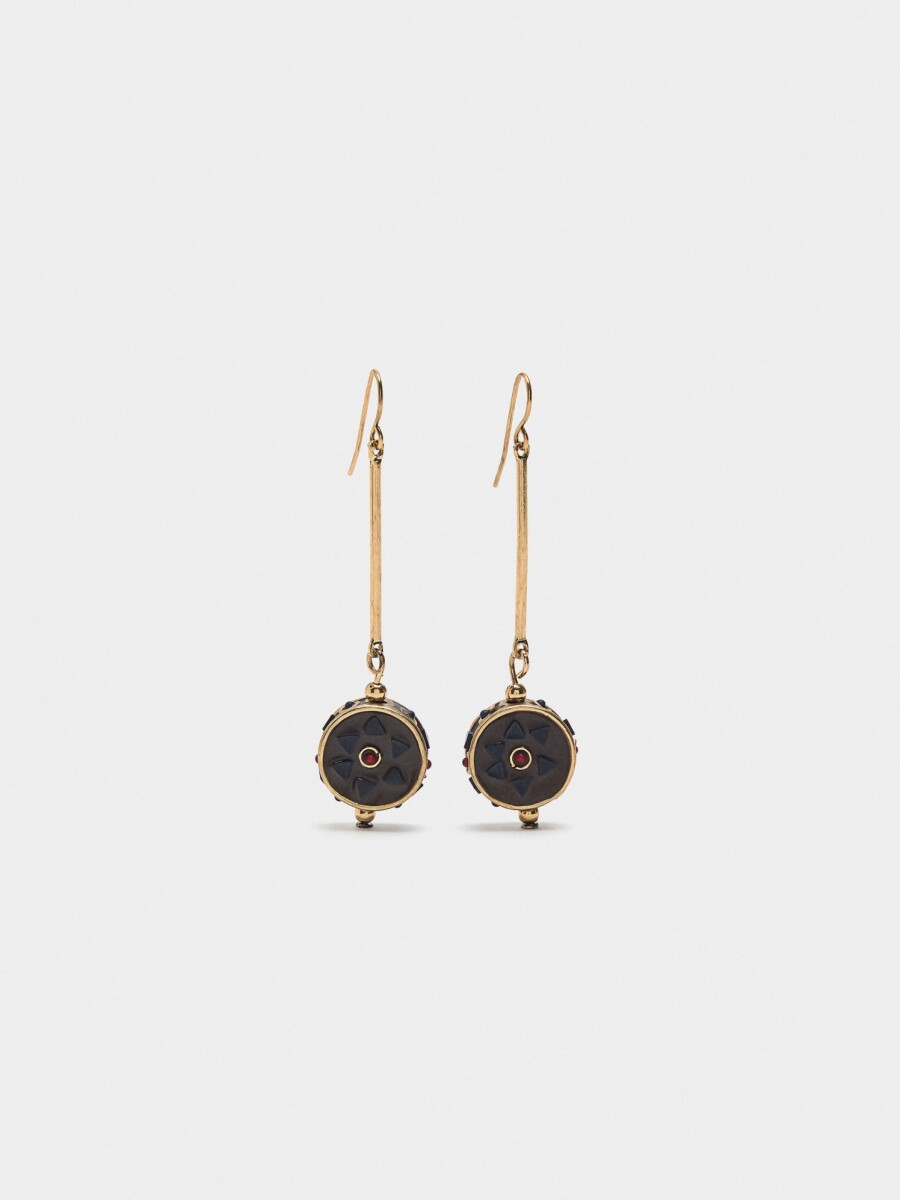 Pendientes Largos Étnicos multicolor