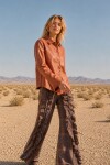 Leather Vila Shirt Cognac