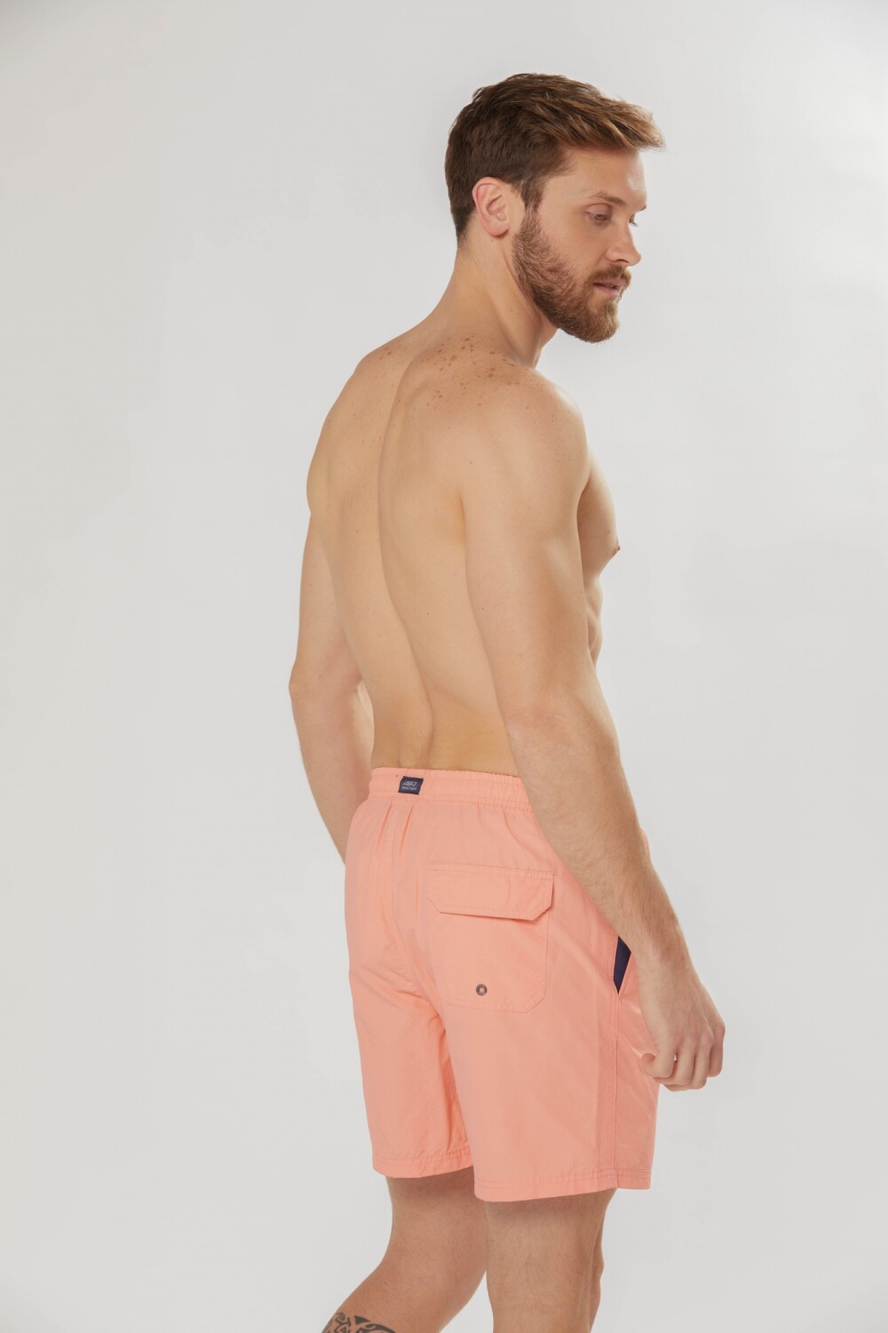 SHORT DE BAÑO LISO Salmon