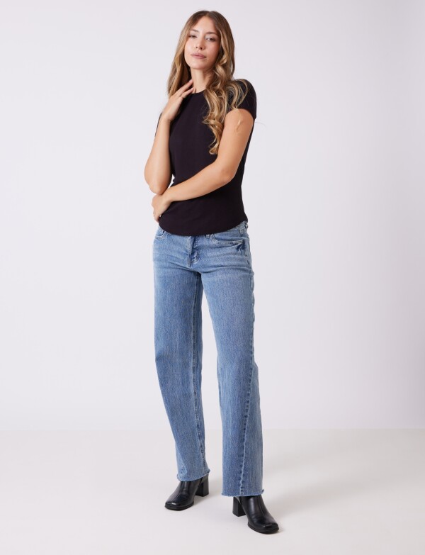 Remera Basica Modal NEGRO