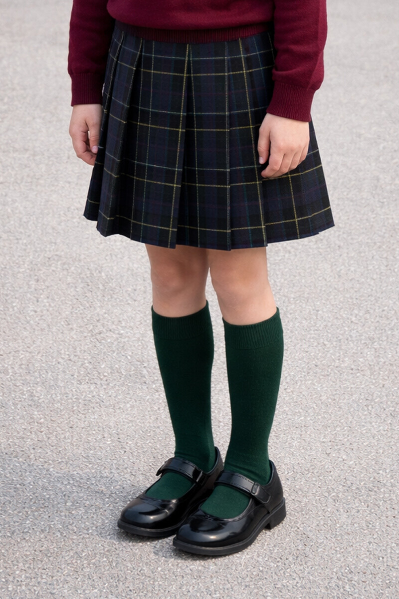 Pack x2 Media colegial - color verde inglés 