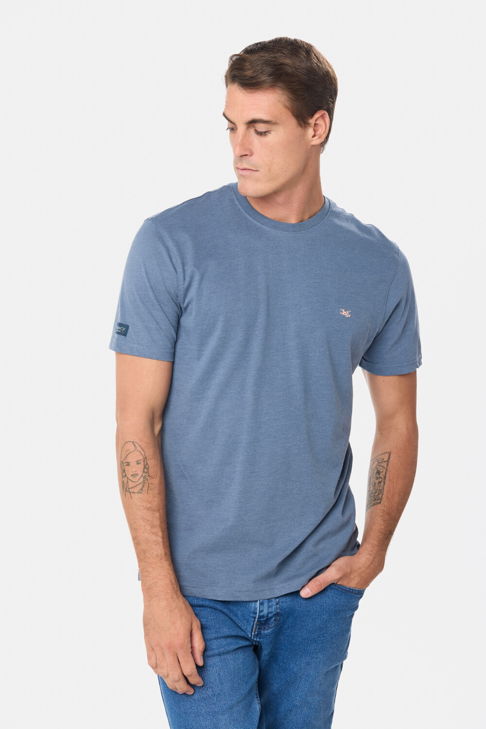 REMERA LISA DE ALGODÓN Piedra