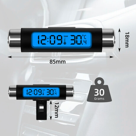 ACCESORIO INTERIOR - RELOJ DIGITAL C/ TERMOMETRO WESTON ACCESORIO INTERIOR - RELOJ DIGITAL C/ TERMOMETRO WESTON