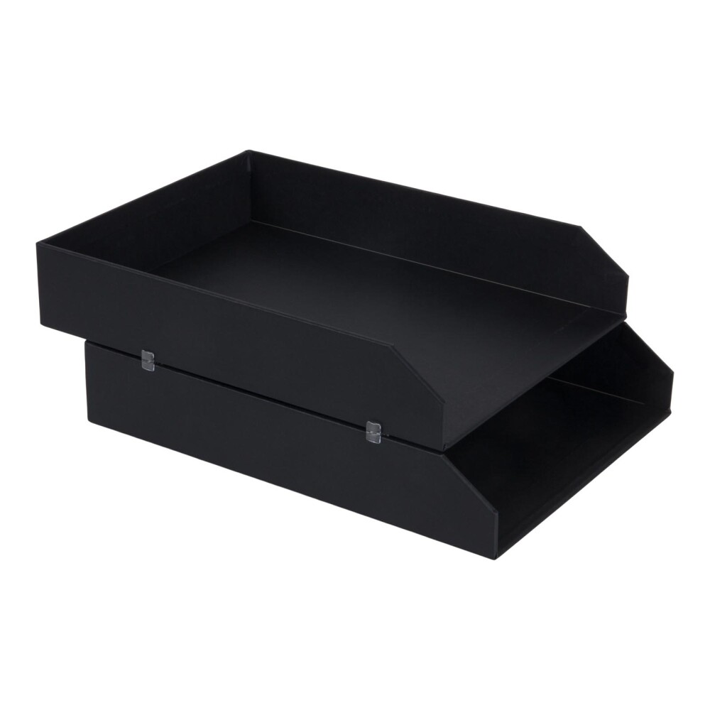 SET 2 BANDEJAS ESCRITORIO POLIESTER NEGRO HAKAN