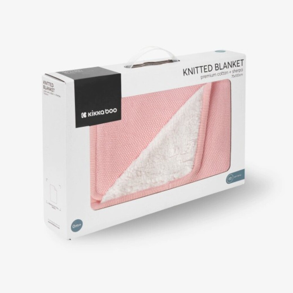 Manta rebozo hilo corderito KIKKABOO rosado