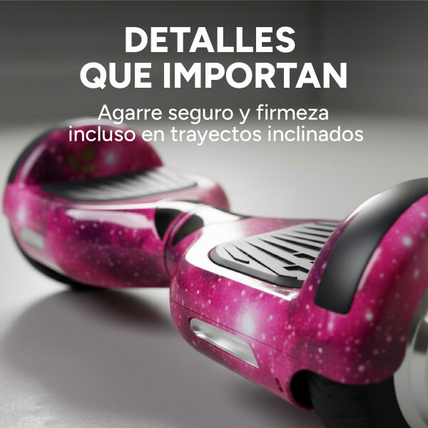 Skate Electrico Hoverboard Gogreen Musica Bt Luces Patineta Diseño Violeta