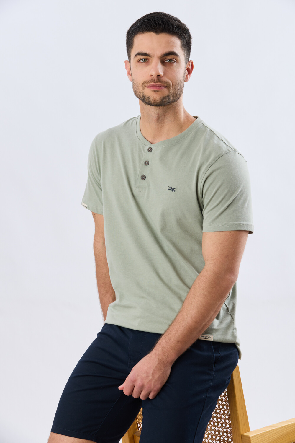 REMERA LISA DE ALGODÓN Pistacho