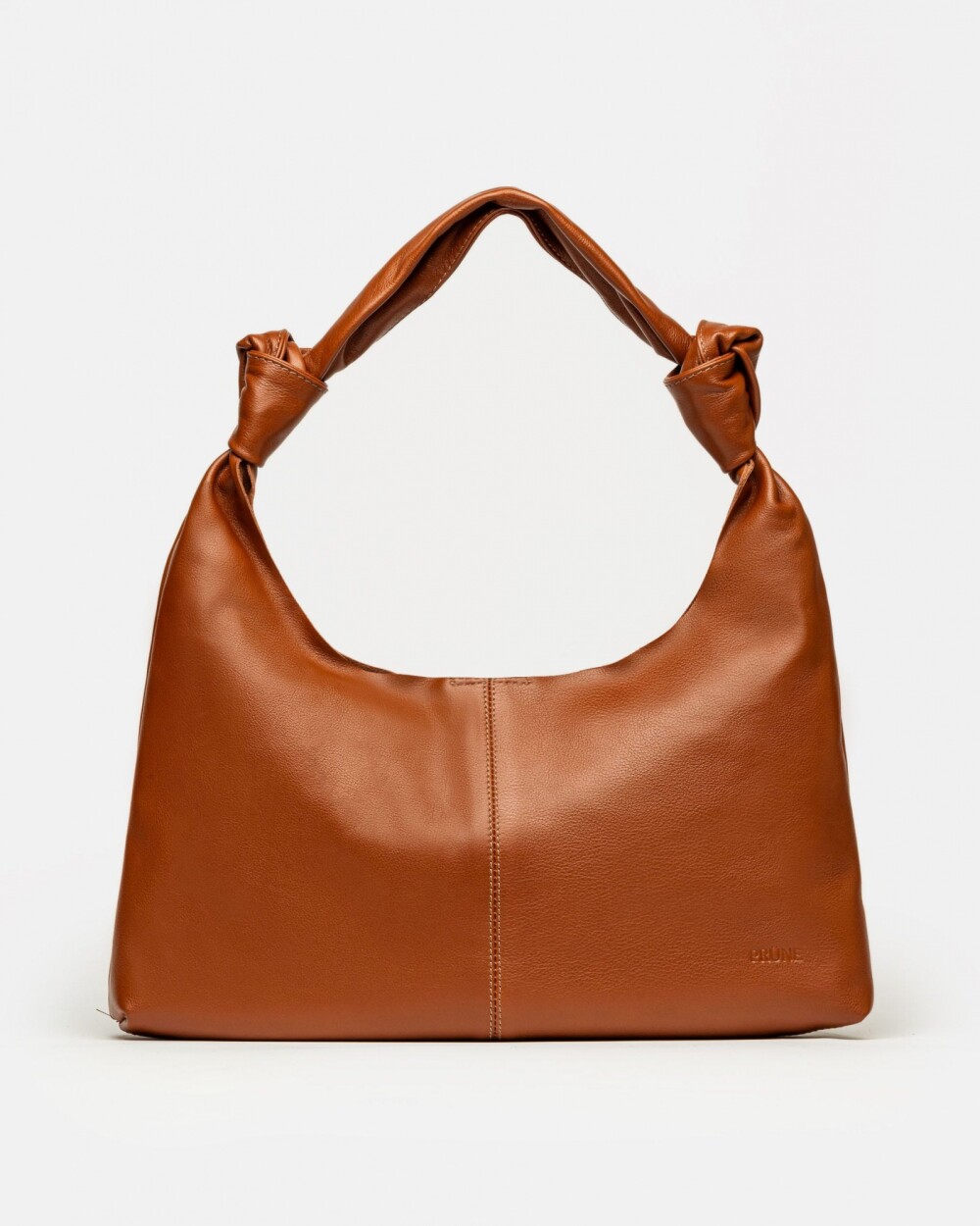 Cartera al hombro Juana en Cuero Graneado Marron