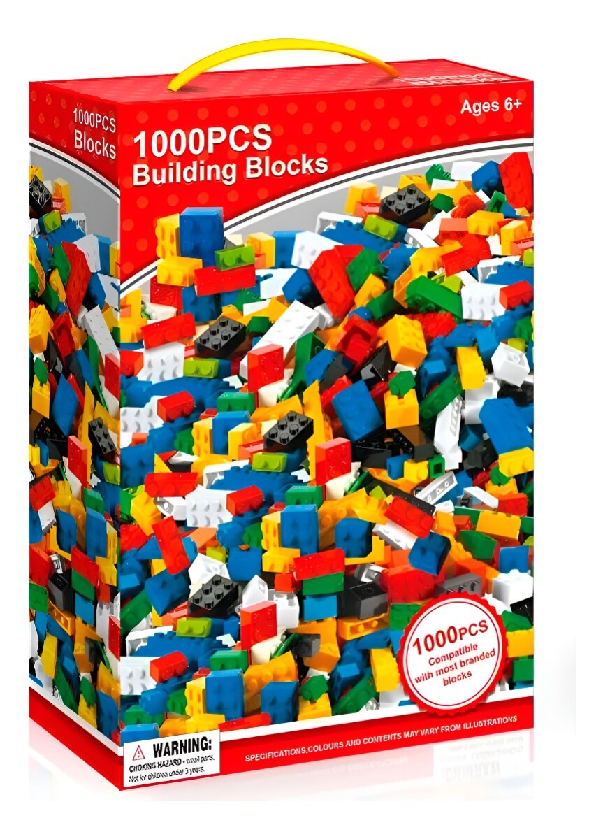 JUEGO DE ENCASTRE 1000 BLOQUES LADRILLO INFANTIL 