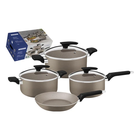 Batería de Cocina Tramontina Milazzo 7 Pzs ALMENDRA