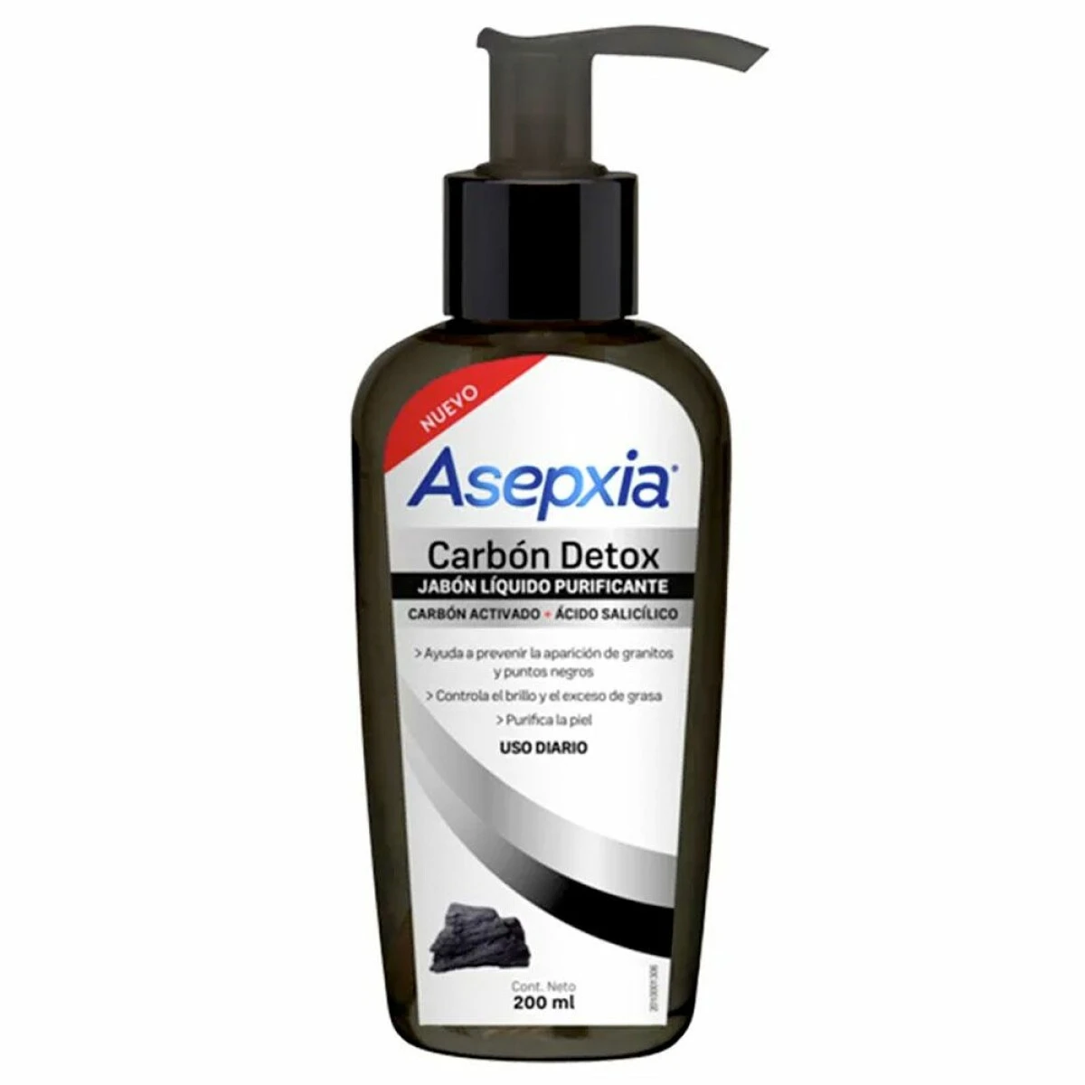 Asepxia Carbón Jabón Líquido 