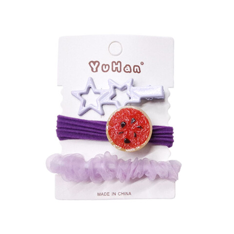 Broche pinza colitas para el cabello 3 pcs frutas Broche Pinza Colitas Para El Cabello 3 Pcs Frutas