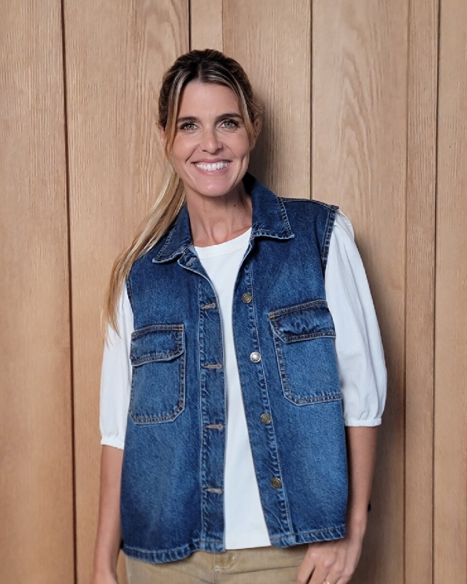 Chaleco Biker - Denim Azul 