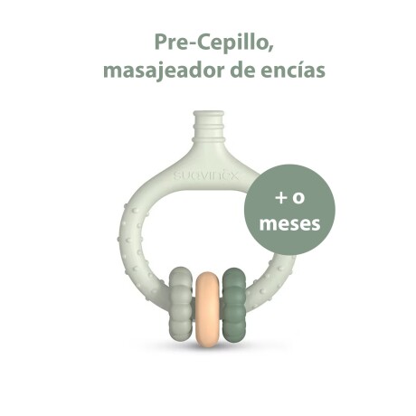 Pre-Cepillo Masajeador Encías Bebé +0m Silicona Ligero Suave Verde
