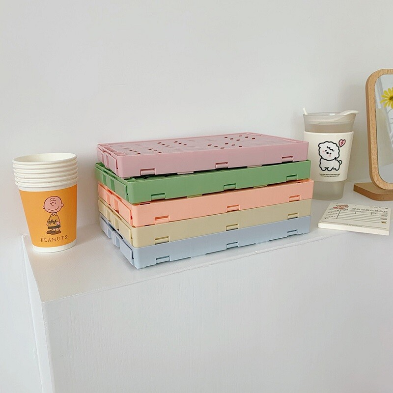 Caja de almacenamiento plegable naranja