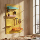 Panel perforado pegboard metálico organizador de pared 60x40 cm – Multiuso para el hogar Amarillo