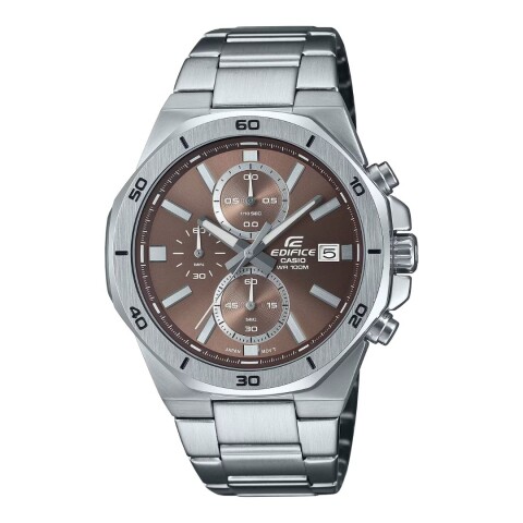 Reloj Casio Edifice EFV640D 5AVUDF para hombre en acero Marrón