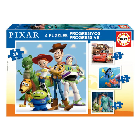 Puzzle Progresivo Educa - Pixar Disney 12 16 20 25 Piezas Puzzle Progresivo Educa - Pixar Disney 12 16 20 25 Piezas