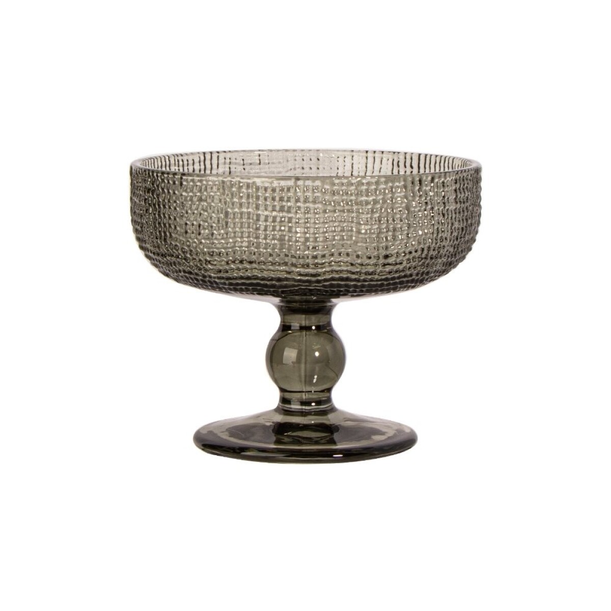 COPA DE HELADO VIDRIO 320ML GRIS MUSELINA 